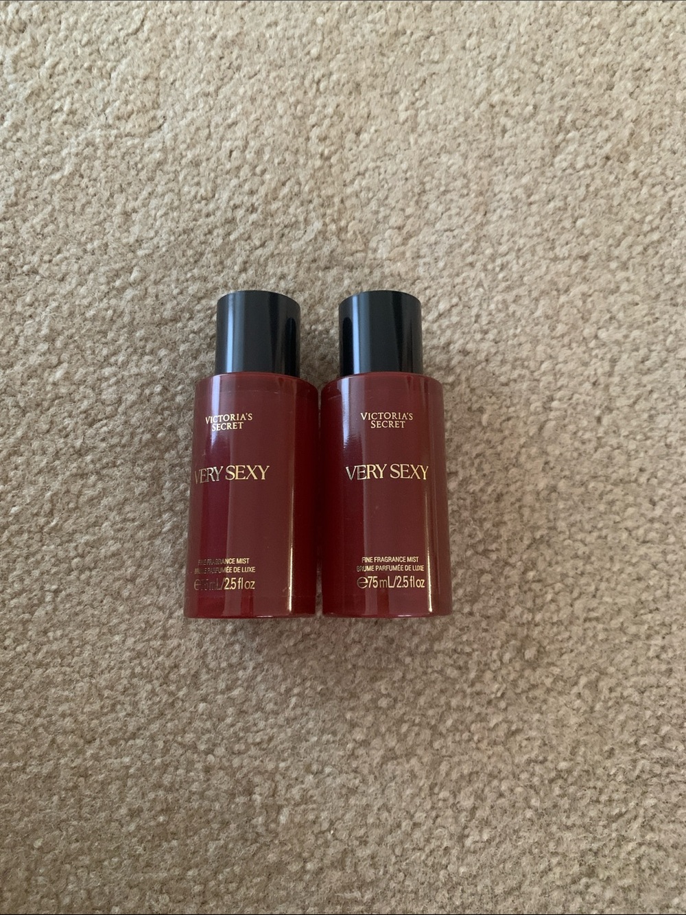 Victoria's Secret Very Sexy Fragrance Mist Set - Burgundy and Black